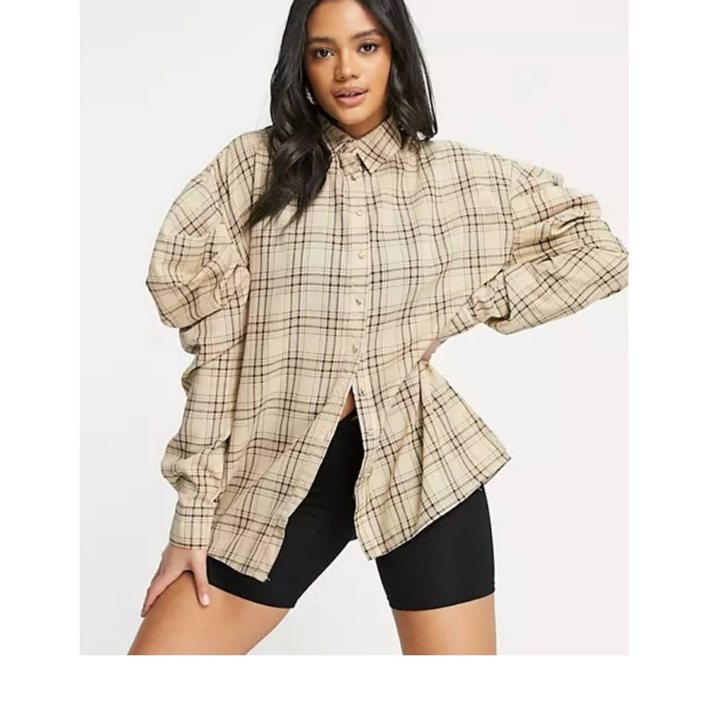 Misguided plaid button up